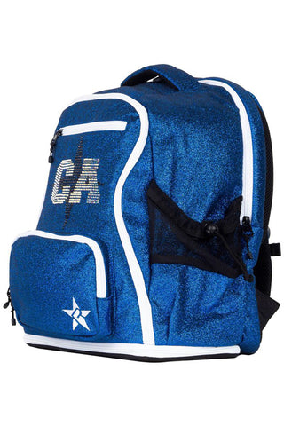 Royal Blue Rebel Dream Bag Plus with White Zipper with California Allstars Crystal Logo