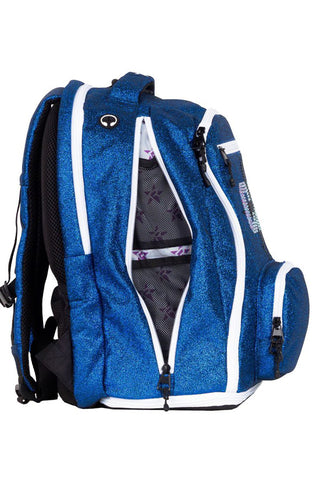 Royal Blue Rebel Dream Bag Plus with White Zipper with California Allstars Crystal Logo