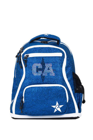 Royal Blue Rebel Baby Dream Bag with White Zipper with California Allstars Crystal Logo