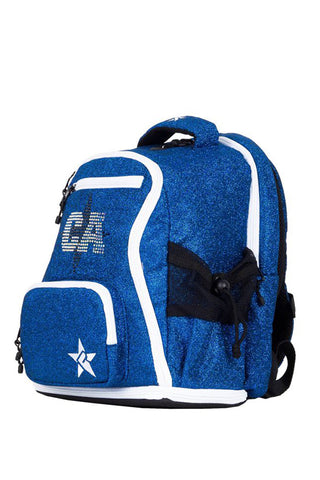 Royal Blue Rebel Baby Dream Bag with White Zipper with California Allstars Crystal Logo
